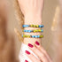 Sun and Sky | Ukrainian Aid | Firefly Glass Bead Bracelet